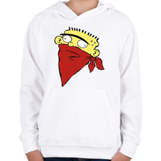 PRINTFASHION Ed Gangsta - Gyerek kapucnis pulóver - Fehér