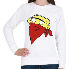 PRINTFASHION Ed Gangsta - Női pulóver - Fehér női pulóver, kardigán