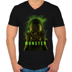 PRINTFASHION Ed Gein Monster - Férfi V-nyakú póló - Fekete