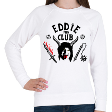 PRINTFASHION Eddie Munson Fan Club - Női pulóver - Fehér