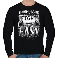 PRINTFASHION Eddz keményen, harcolj könnyedén! - Férfi pulóver - Fekete