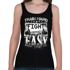 PRINTFASHION Eddz keményen, harcolj könnyedén! - Női atléta - Fekete női trikó