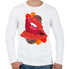 PRINTFASHION Édes ajkak - Férfi hosszú ujjú póló - Fehér