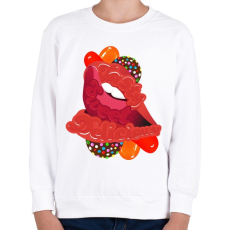 PRINTFASHION Édes ajkak - Gyerek pulóver - Fehér