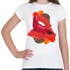 PRINTFASHION Édes ajkak - Női póló - Fehér