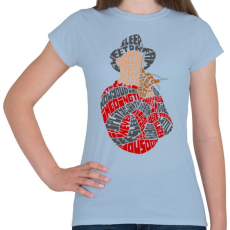 PRINTFASHION Édes álom - Női póló - Világoskék