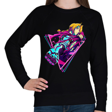 PRINTFASHION Edward Elric - Női pulóver - Fekete