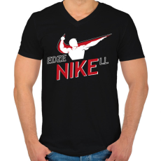 PRINTFASHION EdzeNIKEll - Férfi V-nyakú póló - Fekete