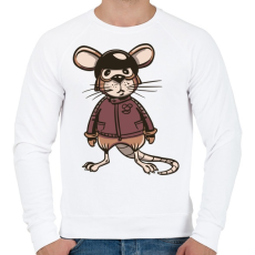 PRINTFASHION Egér - Férfi pulóver - Fehér