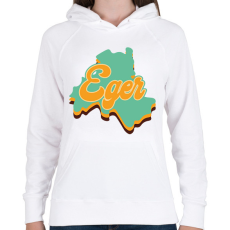 PRINTFASHION Eger - Női kapucnis pulóver - Fehér