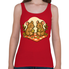 PRINTFASHION Egér piknik - Női atléta - Cseresznyepiros