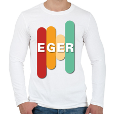 PRINTFASHION Eger - Színes - Férfi hosszú ujjú póló - Fehér férfi póló