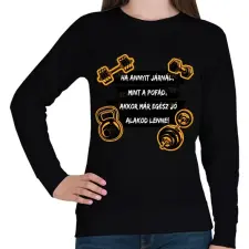 PRINTFASHION Egész jó alakod lenne - Női pulóver - Fekete női pulóver, kardigán