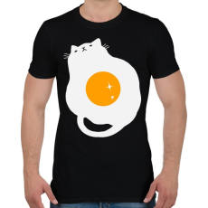 PRINTFASHION Egg Cat - Férfi póló - Fekete