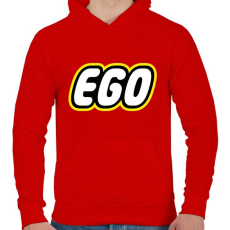 PRINTFASHION Ego - Férfi kapucnis pulóver - Piros