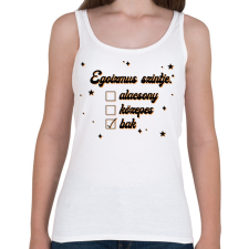 PRINTFASHION Egoizmus szintje - Női atléta - Fehér női trikó
