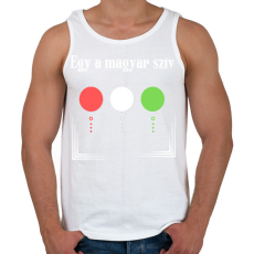 PRINTFASHION Egy a magyar sziv - Férfi atléta - Fehér