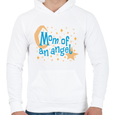 PRINTFASHION Egy angyal anyukája - Férfi kapucnis pulóver - Fehér férfi pulóver, kardigán