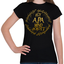 PRINTFASHION Egy apa mind fölött - Női póló - Fekete női póló