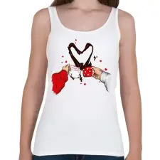 PRINTFASHION Egy bögre szerelem - Női atléta - Fehér női trikó