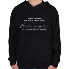PRINTFASHION Egy bölcs orvos írta - Gyerek kapucnis pulóver - Fekete gyerek pulóver, kardigán