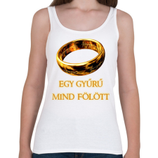 PRINTFASHION egy gyűrű mind fölött - Női atléta - Fehér női trikó