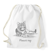PRINTFASHION Egy hosszú nap - Sportzsák, Tornazsák - Fehér tornazsák