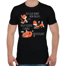 PRINTFASHION Egy igazi barát - Férfi póló - Fekete