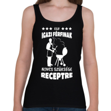 PRINTFASHION Egy igazi férfinak - Női atléta - Fekete női trikó