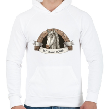PRINTFASHION Egy igazi lovas - Férfi kapucnis pulóver - Fehér női pulóver, kardigán