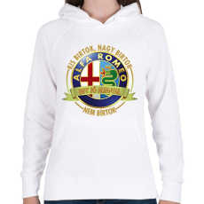 PRINTFASHION Egy jó ALFA-val nem bírtok - Női kapucnis pulóver - Fehér