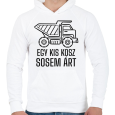 PRINTFASHION Egy kis kosz - Férfi kapucnis pulóver - Fehér