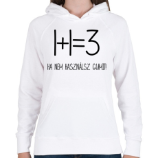 PRINTFASHION Egy kis matekozás - Női kapucnis pulóver - Fehér