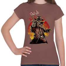 PRINTFASHION Egy lövés - Női póló - Mogyoróbarna női ruházati kiegészítő