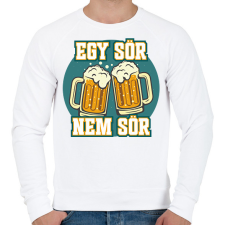 PRINTFASHION Egy sör nem sör - Férfi pulóver - Fehér férfi pulóver, kardigán