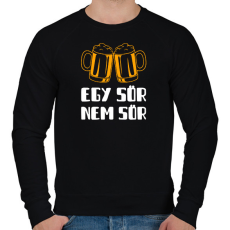 PRINTFASHION Egy sör nem sör - Férfi pulóver - Fekete
