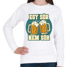 PRINTFASHION Egy sör nem sör - Női pulóver - Fehér