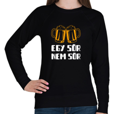 PRINTFASHION Egy sör nem sör - Női pulóver - Fekete