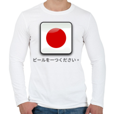 PRINTFASHION Egy sört kérek - bírü o hitocü küdaszai - Férfi hosszú ujjú póló - Fehér