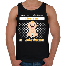 PRINTFASHION Egy új játékos - Férfi atléta - Fekete atléta, trikó