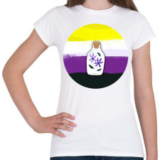 PRINTFASHION Egy üvegnyi virág - Női póló - Fehér női póló
