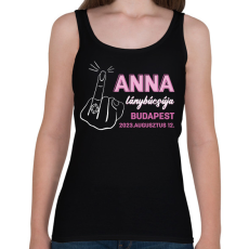 PRINTFASHION Egyedi név lánybúcsúja - fehér - Női atléta - Fekete