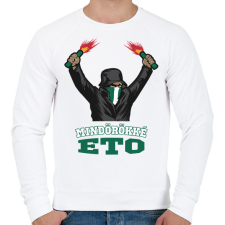 PRINTFASHION Egyedi szurkoló minta #11 - Férfi pulóver - Fehér férfi pulóver, kardigán