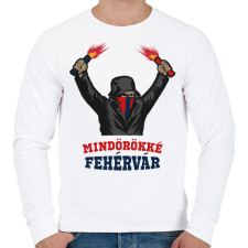 PRINTFASHION Egyedi szurkolói minta #6 - Férfi pulóver - Fehér férfi pulóver, kardigán