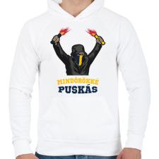 PRINTFASHION Egyedi szurkolói minta #7 - Férfi kapucnis pulóver - Fehér férfi pulóver, kardigán