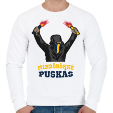 PRINTFASHION Egyedi szurkolói minta #7 - Férfi pulóver - Fehér férfi pulóver, kardigán