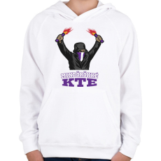 PRINTFASHION Egyedi szurkolói minta #9 - Gyerek kapucnis pulóver - Fehér