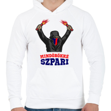 PRINTFASHION Egyedi szurkolói minta - Férfi kapucnis pulóver - Fehér férfi pulóver, kardigán