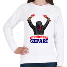 PRINTFASHION Egyedi szurkolói minta - Női pulóver - Fehér női pulóver, kardigán