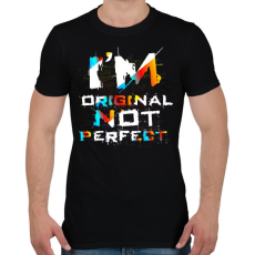 PRINTFASHION Egyedi vagyok, nem tökéletes - Férfi póló - Fekete